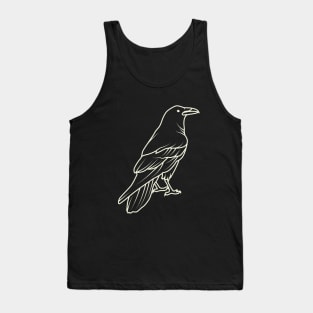 Raven Aesthetic Lineart Tank Top